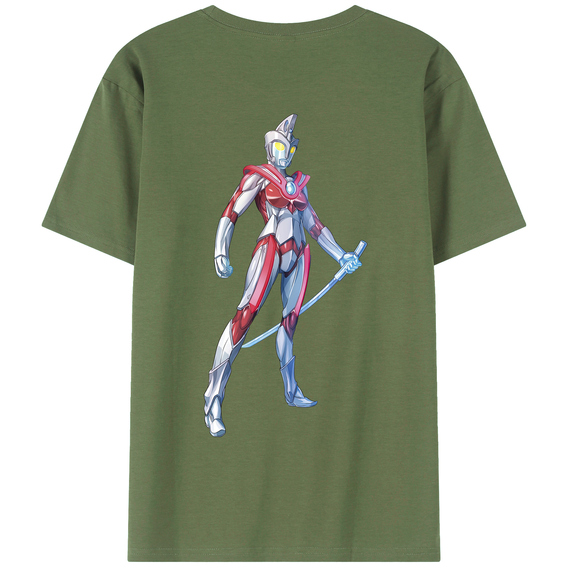 （画像用） ウルトラマン Ultraman 綿100％ メンズ半袖Tシャツ（バックプリント） 通気性
